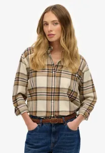 Блузка на пуговицах Superdry & Co, Beige Cream Check