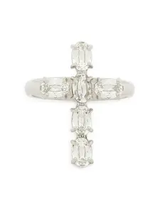 Кольцо DNA с кристаллами DOLCE & GABBANA, серебяный