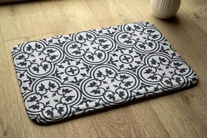 Впитывающий коврик для ванной — Коврик для ванной — Нескользящий коврик для ванной — 75 x 45 см — Геометрические узоры tulup