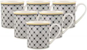 Набор кружек Villeroy & Boch Audun, 6 предметов, 250 мл, белый/черный