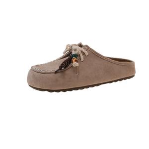 KLAOSD Тихие устойчивые к истиранию закрытые тапочки женские хаки, цвет Khaki