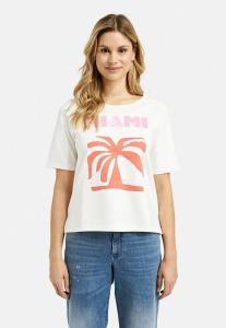 Блуза MILANO ITALY KURZARM MIT ARTWORK, Offwhite/Off-White