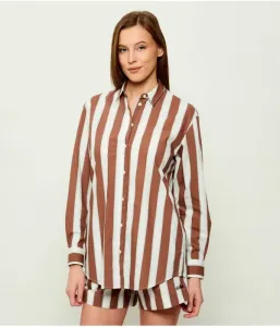 Рубашка relaxed fit St.Barth, коричневый