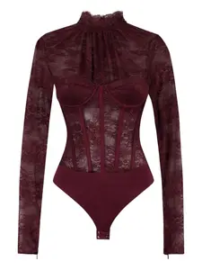 Кружевное боди Valentina Retrofete, красный