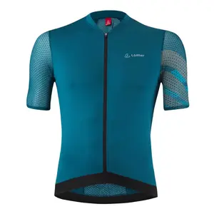 Джерси с коротким рукавом Loeffler Full Zip Pow Air, синий