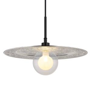 Подвесной светильник Globo Lighting Riga Typ A, акриловое стекло / железо - 1 лампа - серебро