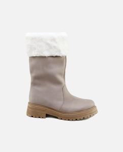 Сапоги из серо-коричневой кожи для девочки Eli 1957