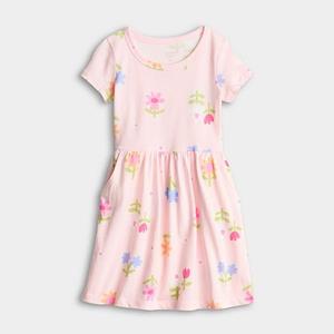 Платье для девочек 6-12 лет Jumping Beans, Pink Shapes Floral