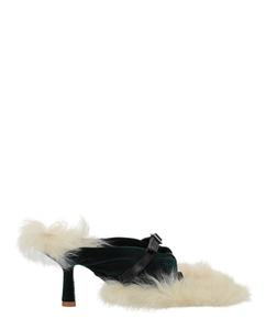 Сандалии с каблуком-стойкой Burberry, цвет green white