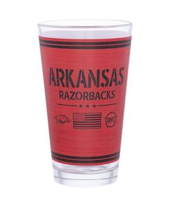 Бокал для пива Arkansas Razorbacks объемом 16 унций (473 мл) в стиле милитари Indigo Falls, цвет scarlet