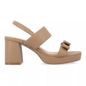 Женские босоножки на блочном каблуке Journee Collection Brookan Journee Collection, бежевый