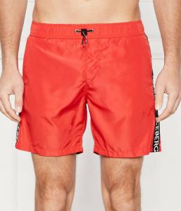 Шорты мужские Iceberg пляжные с лампасами, красный