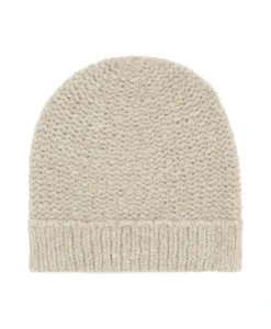 Иглу, бежевая кашемировая и шелковая вязаная шапка. Cortana, бежевый