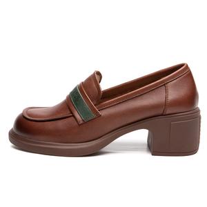 Help Коричневые лоферы женские, цвет Brown