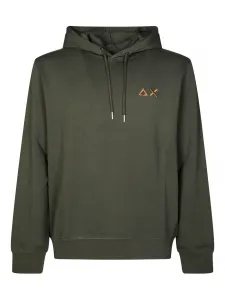 Худи с вышитым логотипом Sun68, зеленый