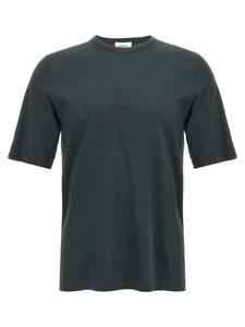 Футболка с вышитым логотипом SAINT LAURENT, черный