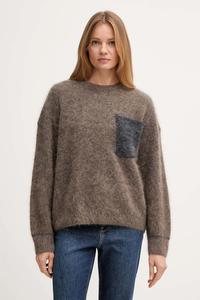 Шерстяной свитер ALILA Mos Mosh, коричневый