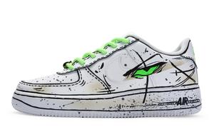 Кроссовки для скейтбординга Air Force 1 женские низкие зеленые/черные Nike