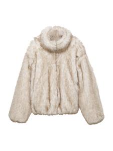 Зимняя куртка Pull&Bear, Ecru/Mottled Beige