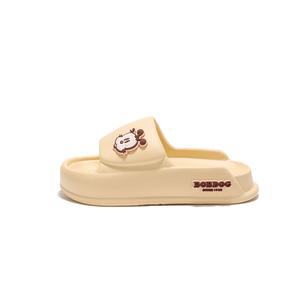 Противоскользящие, дышащие, легкие, амортизирующие, балансирующие шлепанцы для детей BOBDOG, кремовый/желтый