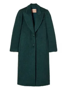 Шерстяное пальто TWINSET, зеленый