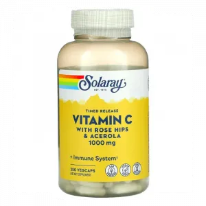 Витамин C Solaray с шиповником и ацеролой 1000 мг , 250 капсул