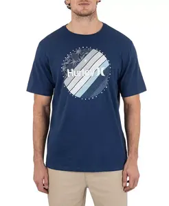 Мужская футболка Linear Palm с коротким рукавом Hurley, синий