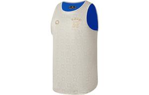 Баскетбольная майка Badfive мужская золотистая жаккардовая бледно-голубая Lining, голубой