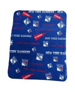 Флисовое одеяло New York Rangers, классическое, 127 x 152 см Logo Brands