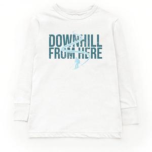 Футболка с длинным рукавом Downhill from here для юниоров The Juniper Shop, White