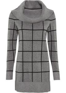 Длинный свитер Bodyflirt, серый