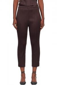 Pleats Please Issey Miyake Коричневые брюки, цвета месяца, июль