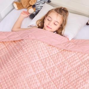 Утяжеленное одеяло для детей 10 фунтов (4,5 кг), 100х150 см, размер Twin, дышащее охлаждающее одеяло из мягкого плюша для веса 80-120 фунтов, мягкое зимнее толстое большое одеяло, утяжеленный плед для сна