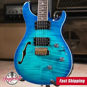 PRS SE Custom 24 полузакрытая пьезоэлектрическая гитара - Лейк Блю с чехлом