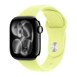 Умные часы Apple Watch Series 11 (GPS), 46 мм, Jet Black Aluminum Case/Neon Yellow Sport Band - S/M