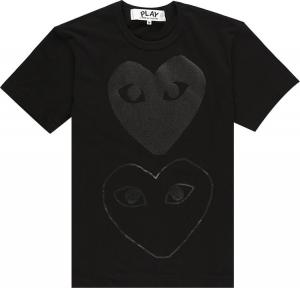 Футболка Comme des Garçons Short-Sleeve Play T-Shirt With Black Heart And Play Logo 'Black', черный