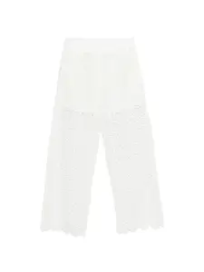 Кружевные брюки Twinset Kids, бежевый