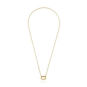 Колье Tous Hold Oval, позолоченное серебро