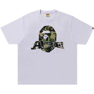 Футболка BAPE ABC Camo Ape Head Relaxed Fit Tee 'White'