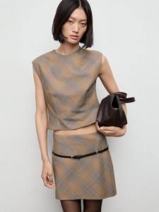 Мини-юбка Melo Check Mango, Brown