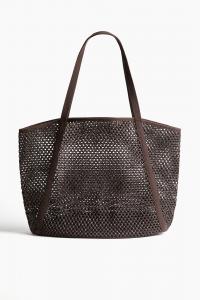 Пляжная сумка H&M Mesh, темно-коричневый