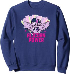 Толстовка с изображением крыльев Твайлайт Спаркл из мультфильма «Мой маленький пони: Дружба - это магия», синяя My Little Pony