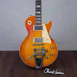 Электрогитара Gibson Custom Shop Murphy Lab 1960 Les Paul Standard V2 с Bigsby BOTB, страница 138, светлый состаренный вид - №05196