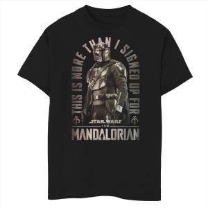 Мальчики 8–20 лет «Звездные войны: Мандалорец» «Больше, чем я подписался на золотую футболку с рисунком» Star Wars