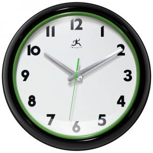 Круглые настенные часы Infinity Instruments Lux, цвет Black Green