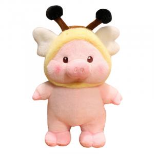 Fox fairy Милый плюшевый медведь-пчела трансформер из коллекции розовых свинок, высота 33см/43см