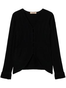 TWINSET Приталенный трикотажный кардиган, черный