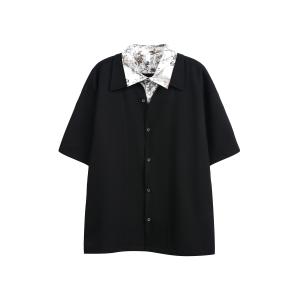X1617 Футболка Unisex Black Polo с воротником и модным кроем