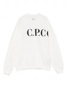 Свитшот с принтом-логотипом C.P. Company Kids, белый
