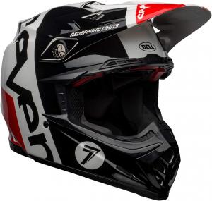 Мотоциклетный шлем BELL Moto-9 Flex Dirt Helmet (Seven Galaxy Gloss Black/White/Red - размер X-Large)